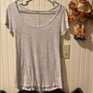Blue/gray short sleeve scoop tshirt